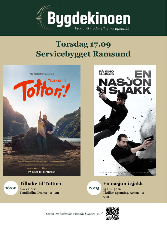 Plakat for bygdekinoen